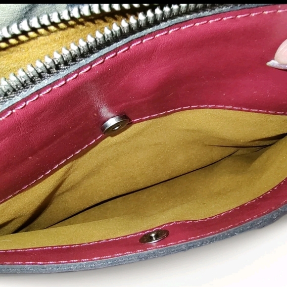 Patricia Nash Vallata Shoulder Bag In Tooled Magenta Leather W/Warranty P891244 - Picture 10 of 15